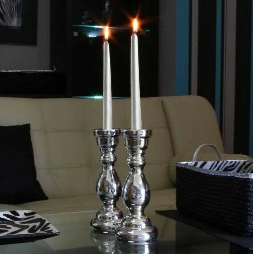 Price’s Silver Dinner Candle Set – Elegant Table Décor