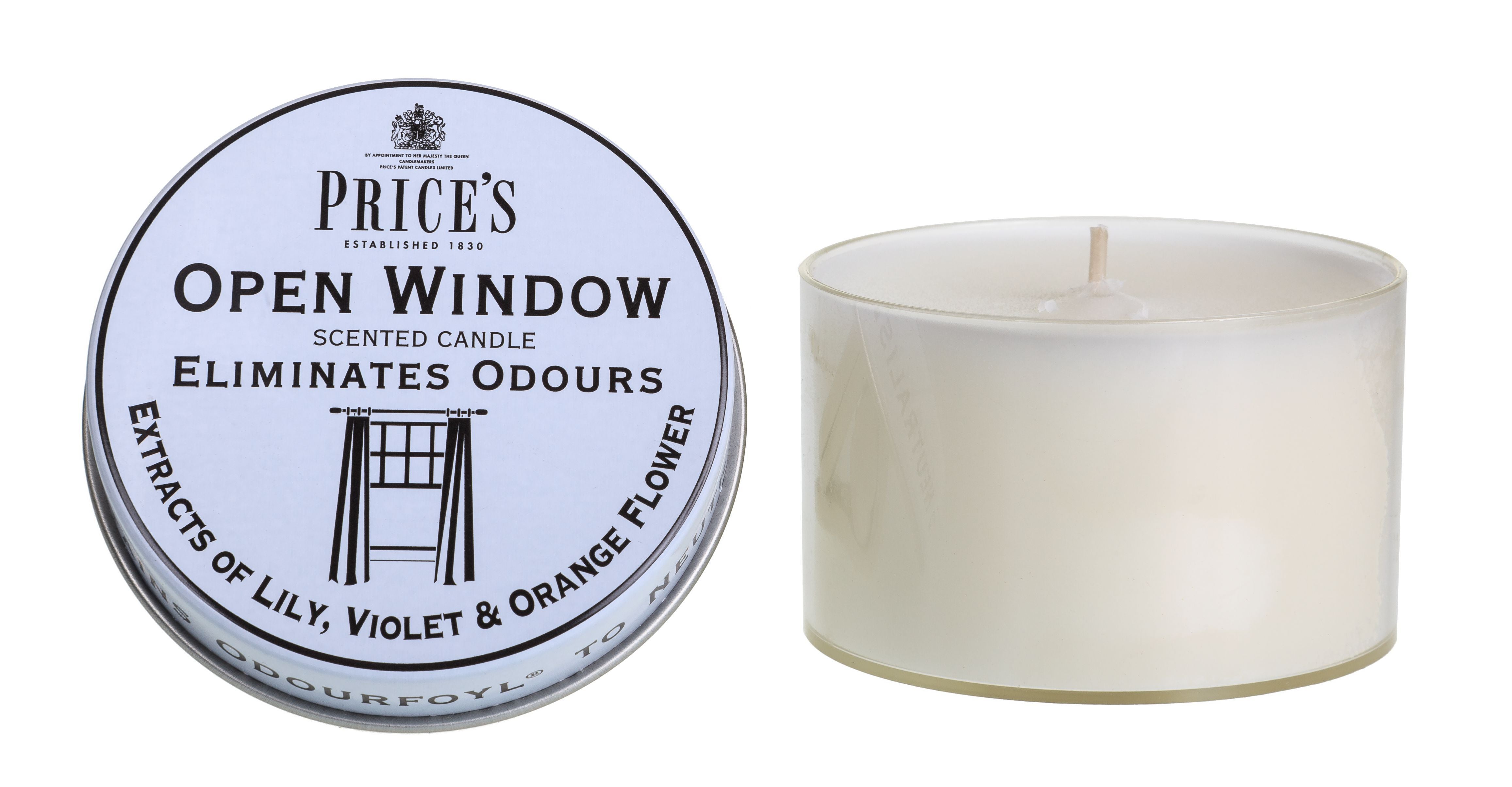 Price’s Tin Scented Candle – Odour Eliminating