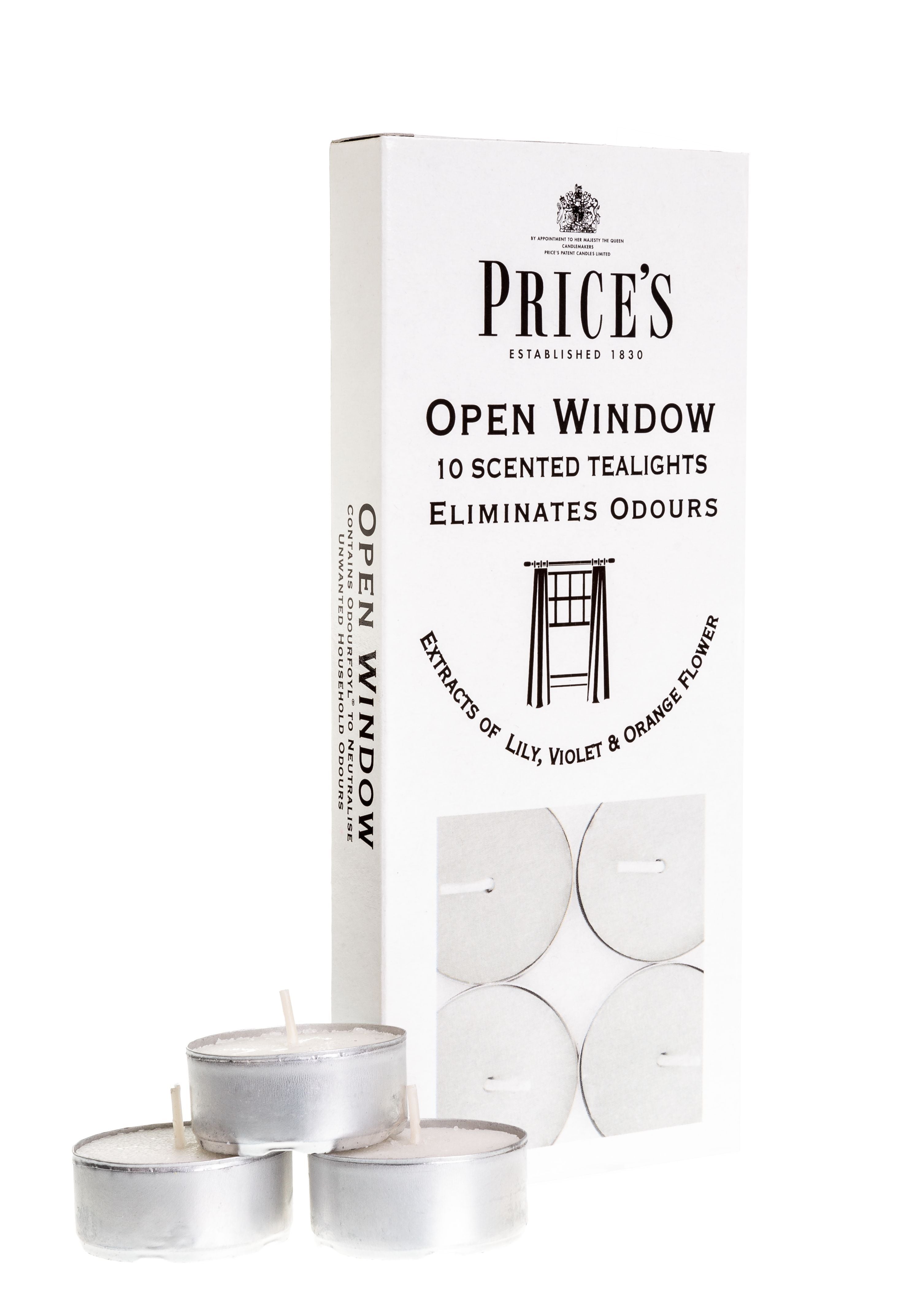Price’s 10-Pack Scented Tealight Candles – Odour Control