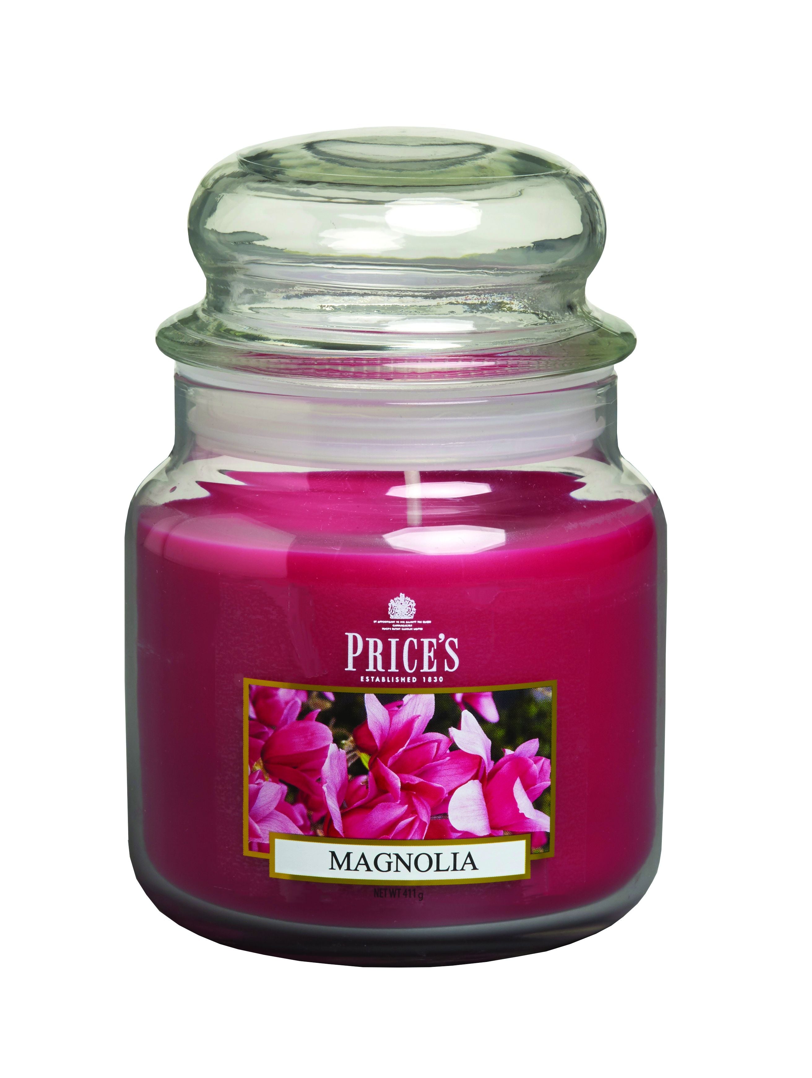 Price's Medium Scented Candle Jar with Lid - Magnolia