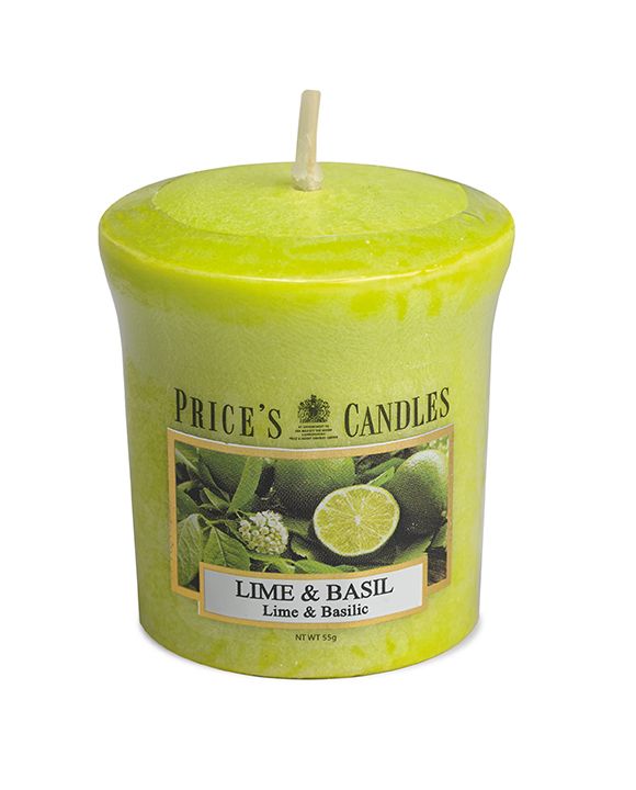Price's Scented Votive Candle - Lime & Basil