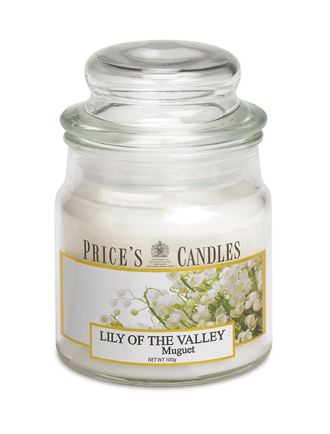 Price's Small Scented Candle Jar with Lid - Lily of the Valley