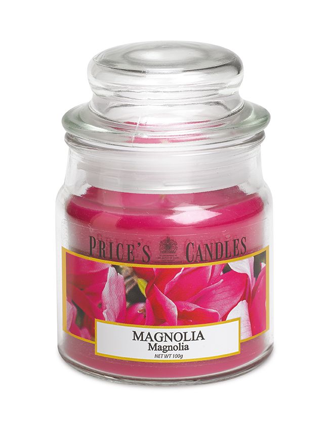Price's Small Scented Candle Jar with Lid - Magnolia