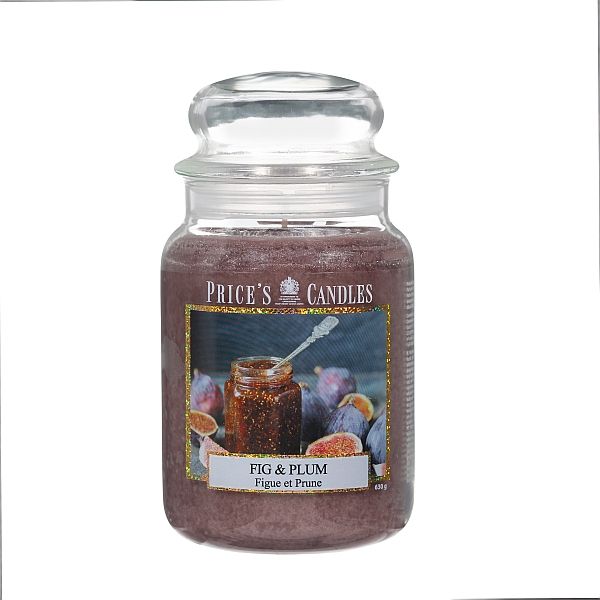 شمعة معطرة كبيرة بمرطبان وغطاء من Price's – عطر يدوم طويلًا