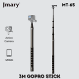 MT-65 عصا كربون فايبر 3 متر لكاميرات الأكشن