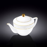 Wilmax Diamond Coffee Pot - White & Gold