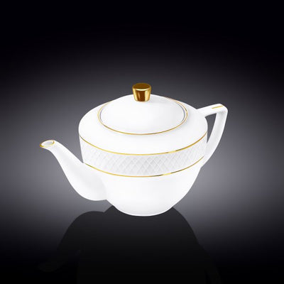 Wilmax Diamond Coffee Pot - White & Gold