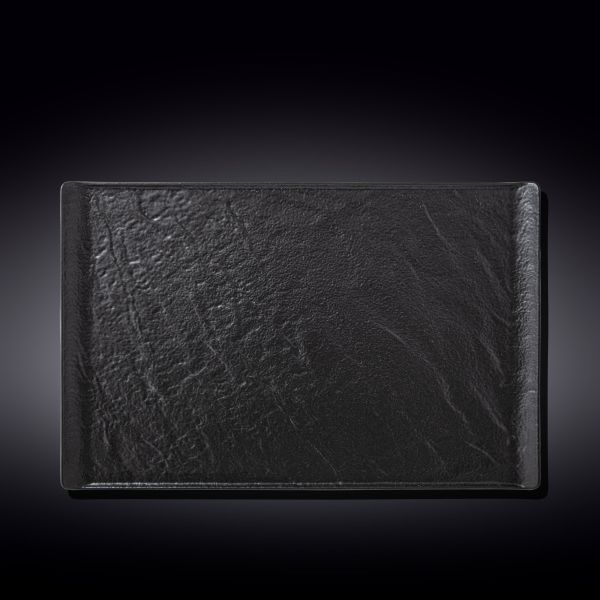 Wilmax SlateStone Rectangular Plate 38x24cm - Black Wilmax SlateStone Rectangular Plate 38x24cm - Black