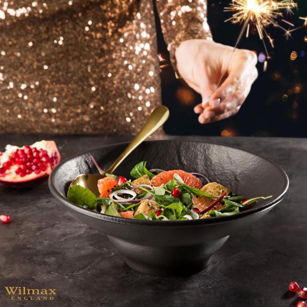 Wilmax SlateStone Deep Plate 22.5cm - Black