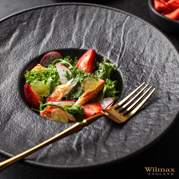 Wilmax SlateStone Deep Plate 27cm - Black Wilmax SlateStone Deep Plate 27cm - Black