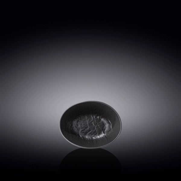 Wilmax SlateStone Oval Plate 8×6cm - Black