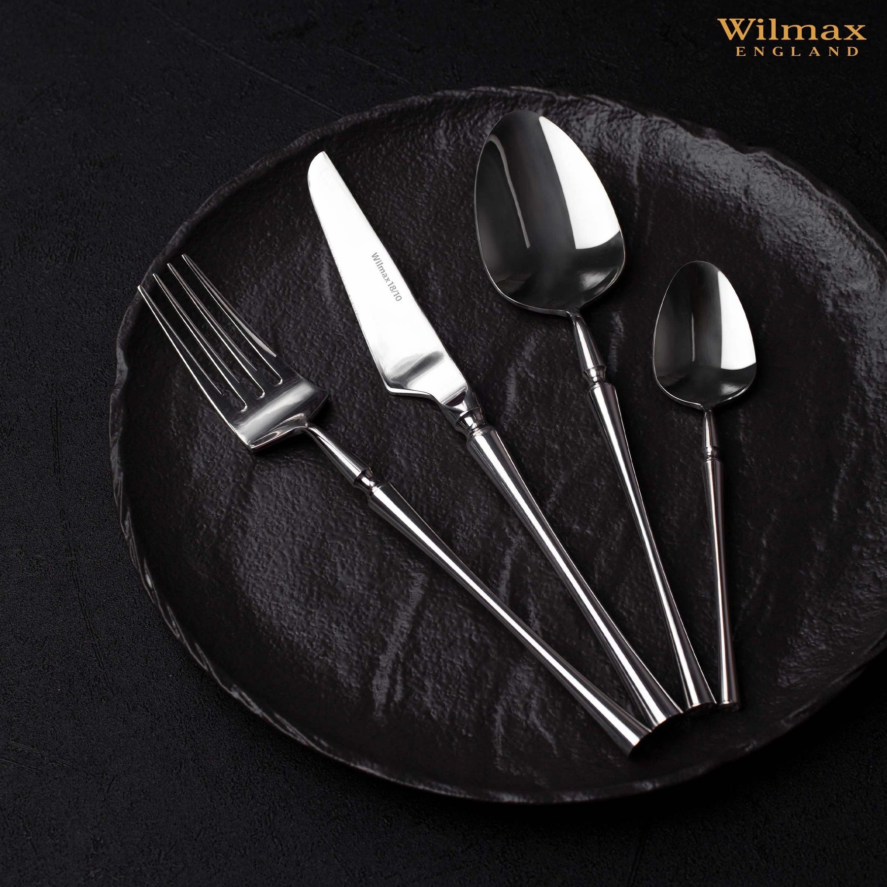 طبق من Wilmax SlateStone - أسود طبق من Wilmax SlateStone - أسود