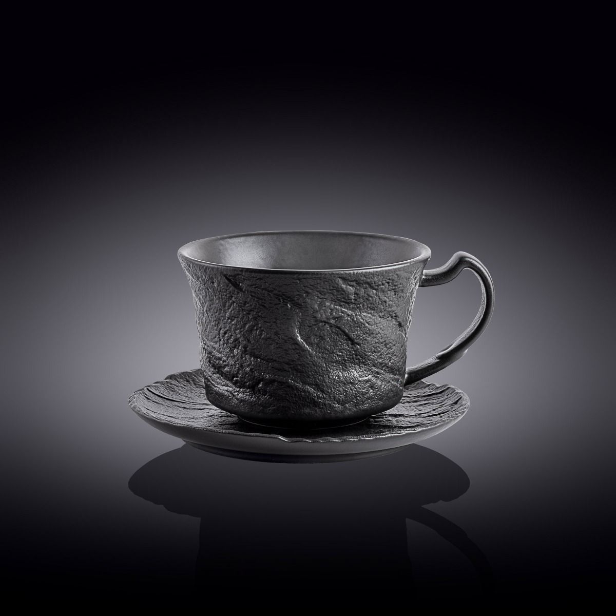 Wilmax SlateStone Tea Cup & Saucer - Black