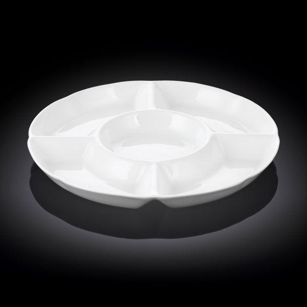 Wilmax Divided Round Plate 25.5cm - White