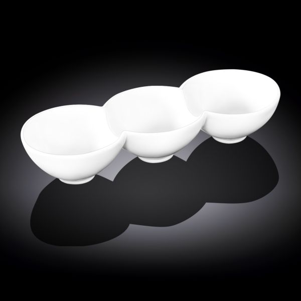 Wilmax Divided Plate 26×9.5cm - White