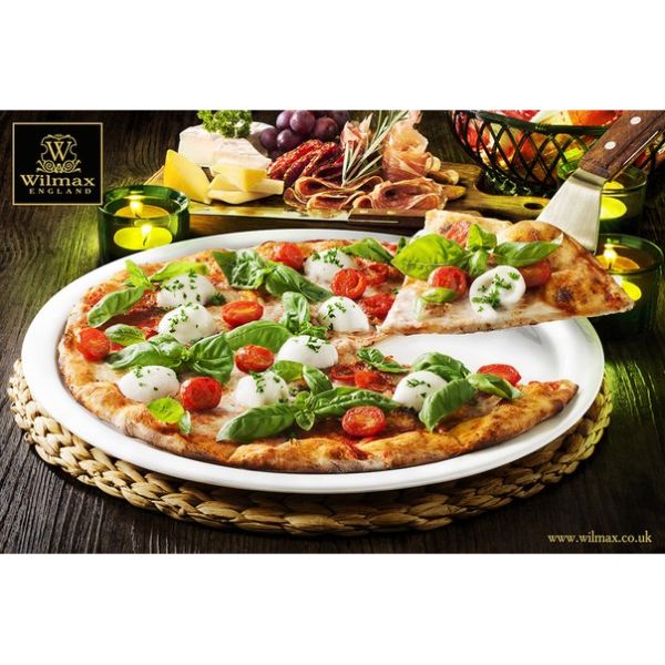 Wilmax Pizza Tray 35.5cm - White Durable