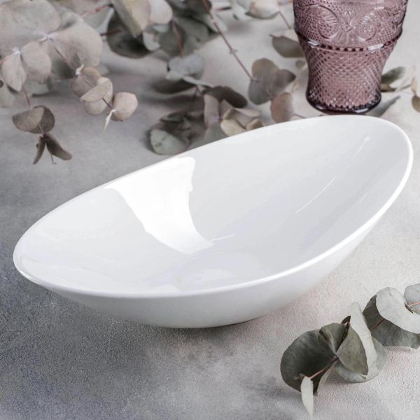 Wilmax Olivia Bowl 25×14.5cm - White Large & Elegant