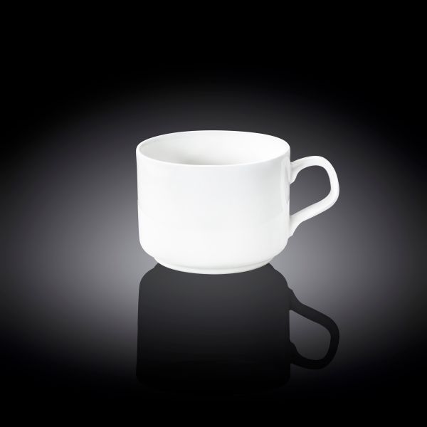 Wilmax Tea Cup & Saucer 215ml – Elegant White