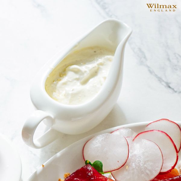 إبريق صلصة Wilmax 100 مل أبيض - أنيق وسهل الاستخدام إبريق صلصة Wilmax 100 مل أبيض - أنيق وسهل الاستخدام