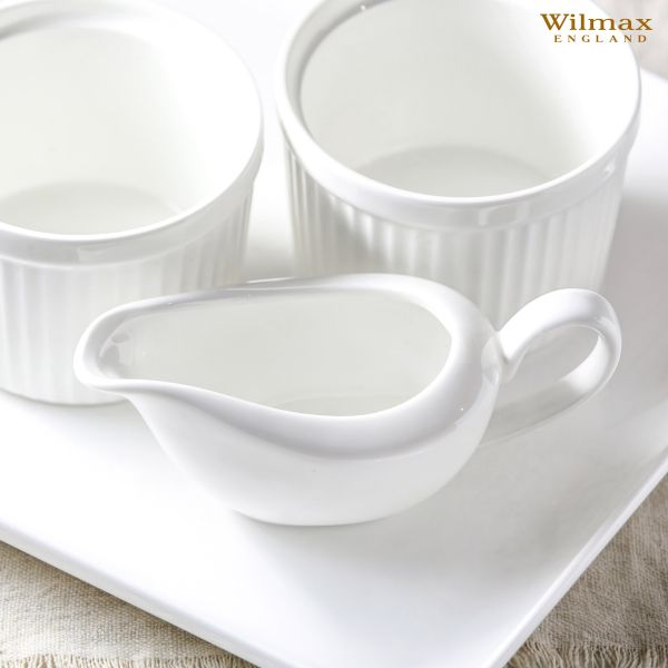 إبريق صلصة Wilmax 100 مل أبيض - أنيق وسهل الاستخدام إبريق صلصة Wilmax 100 مل أبيض - أنيق وسهل الاستخدام
