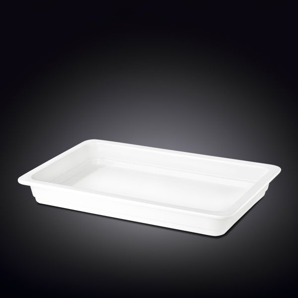 طبق مستطيل 53×33 سم من Wilmax - أبيض للتقديم الفاخر