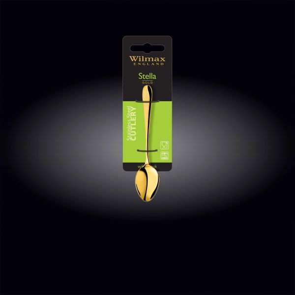 Wilmax Stella 2-Piece Coffee Spoon Set 11.5cm - Gold