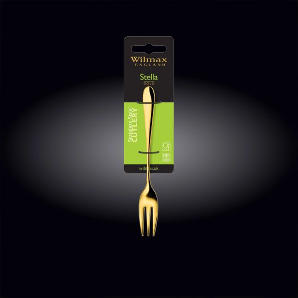 Wilmax Stella 2-Piece Dessert Fork Set 14cm - Gold