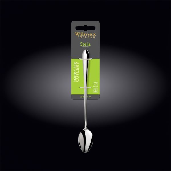 ملعقة طويلة Wilmax Stella 19.5 سم - فضي أنيقة ملعقة طويلة Wilmax Stella 19.5 سم - فضي أنيقة