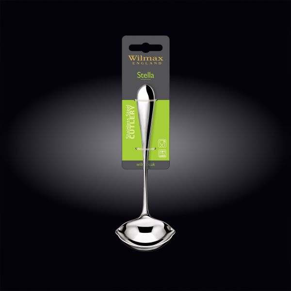 Wilmax Stella Sauce Ladle 18cm - Silver Durable