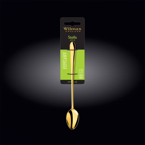Wilmax Stella Long Spoon 19.5cm - Gold Elegant