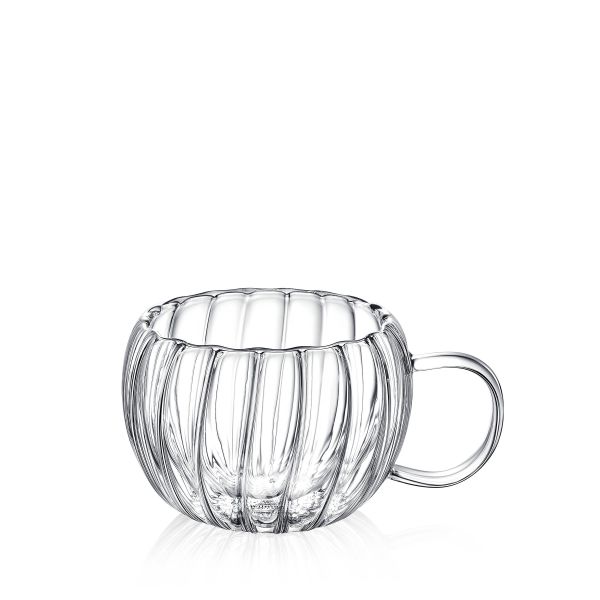 Wilmax Segment Double Wall Glass Cup - Stylish & Durable