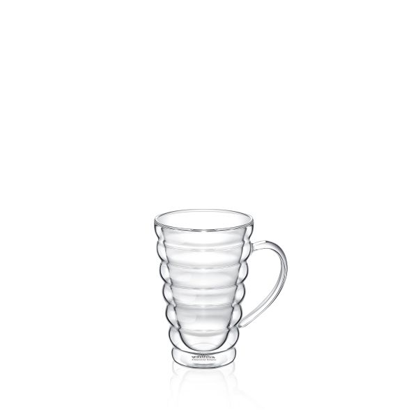 كوب زجاج مزدوج من Wilmax Thermo - أنيق وعازل للحرارة كوب زجاج مزدوج من Wilmax Thermo - أنيق وعازل للحرارة
