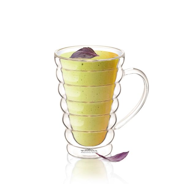 كوب زجاج مزدوج من Wilmax Thermo - أنيق وعازل للحرارة كوب زجاج مزدوج من Wilmax Thermo - أنيق وعازل للحرارة