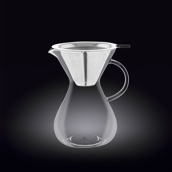 إبريق قهوة زجاج 500 مل مع فلتر من Wilmax Thermo إبريق قهوة زجاج 500 مل مع فلتر من Wilmax Thermo