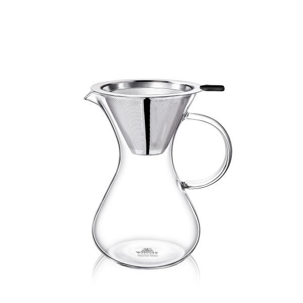 إبريق قهوة زجاج 500 مل مع فلتر من Wilmax Thermo إبريق قهوة زجاج 500 مل مع فلتر من Wilmax Thermo
