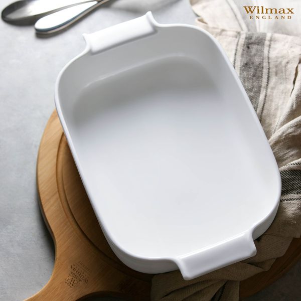 صينية فرن 34×21.5 سم من Wilmax - أبيض حرارية وفاخرة صينية فرن 34×21.5 سم من Wilmax - أبيض حرارية وفاخرة