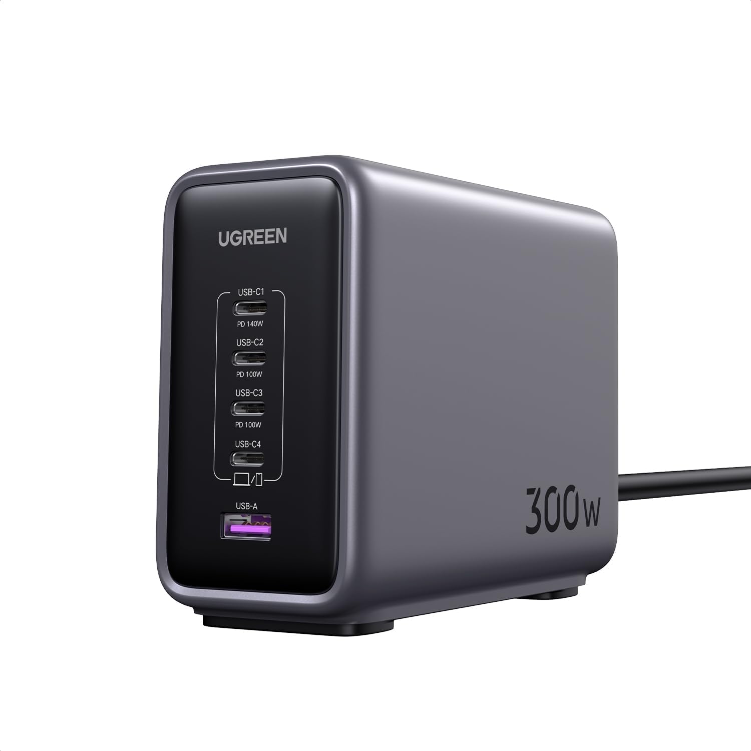 UGREEN Nexode GaN 300W Charger - 5 Ports, 140W Fast Charging