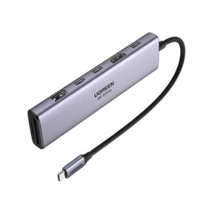 موزع USB-C متعدد الوظائف 7 في 1 من UGREEN بقدرة 100 واط بتقنية الشحن السريع PD ومحول HDMI بدقة 4K - CM511