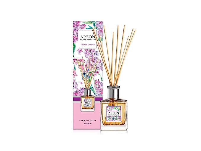Areon Home Perfume Garden 150ml- French Garden Fragrance, 10 Reed Sticks- Air Freshener for Home & Office
