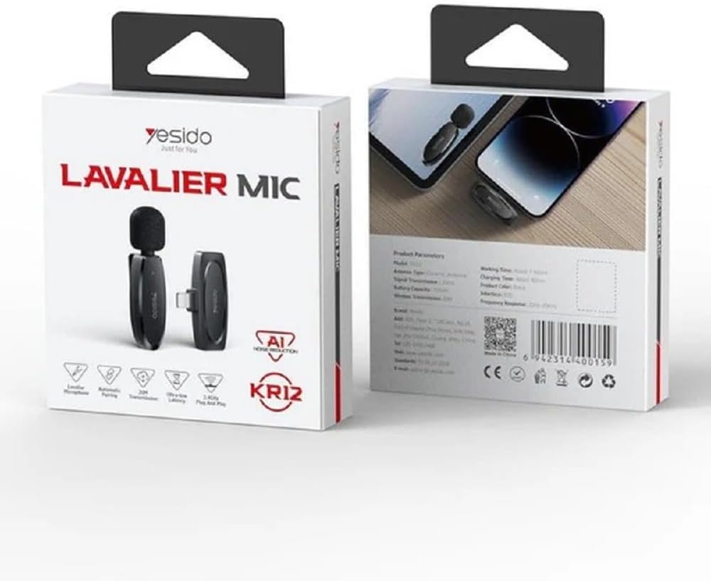 YESIDO KR12 Wireless Microphone with Lightning Connector YESIDO KR12 Wireless Microphone with Lightning Connector