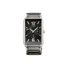 Orient CUUAB001B Square Case Grey Strap Stainless Steel Men Watch