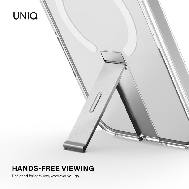 UNIQ HYBRID IPHONE 16 PRO (2024) 6.9 MAGCLICK CHARGING ELEVA WITH VERTICAL STAND - LUCENT (CLEAR) UNIQ HYBRID IPHONE 16 PRO (2024) 6.9 MAGCLICK CHARGING ELEVA WITH VERTICAL STAND - LUCENT (CLEAR)