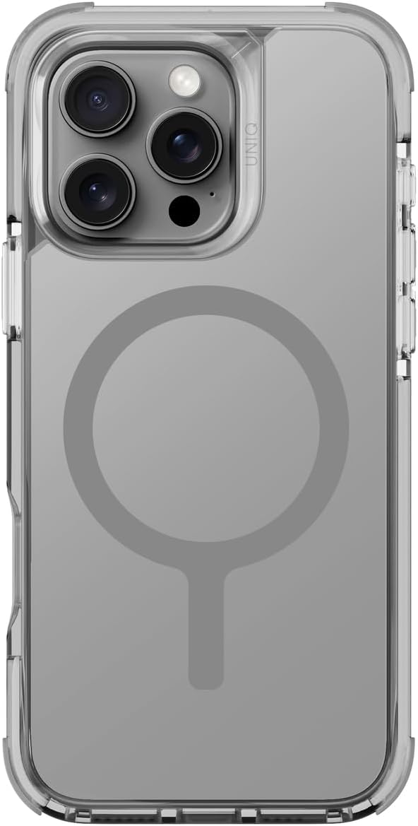 غطاء UNIQ HYBRID iPhone 16 Pro MagClick Combat – Stone Grey