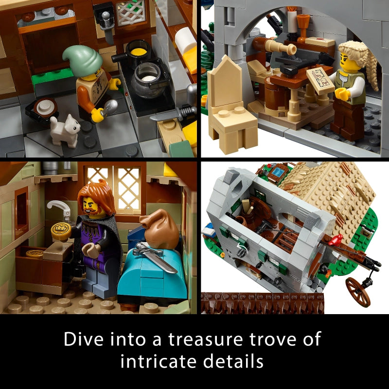 LEGO Icons Medieval Town Square – 3304 Pieces | Set 10332 (Rare Edition)