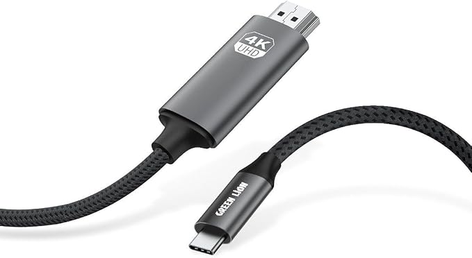 Green Lion 4K USB-C to HDMI Cable 2M - Black Green Lion 4K USB-C to HDMI Cable 2M - Black