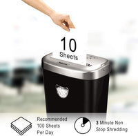 Fellowes Powershred Shredder Cross Cut Shreds 10 Sheets - Black
