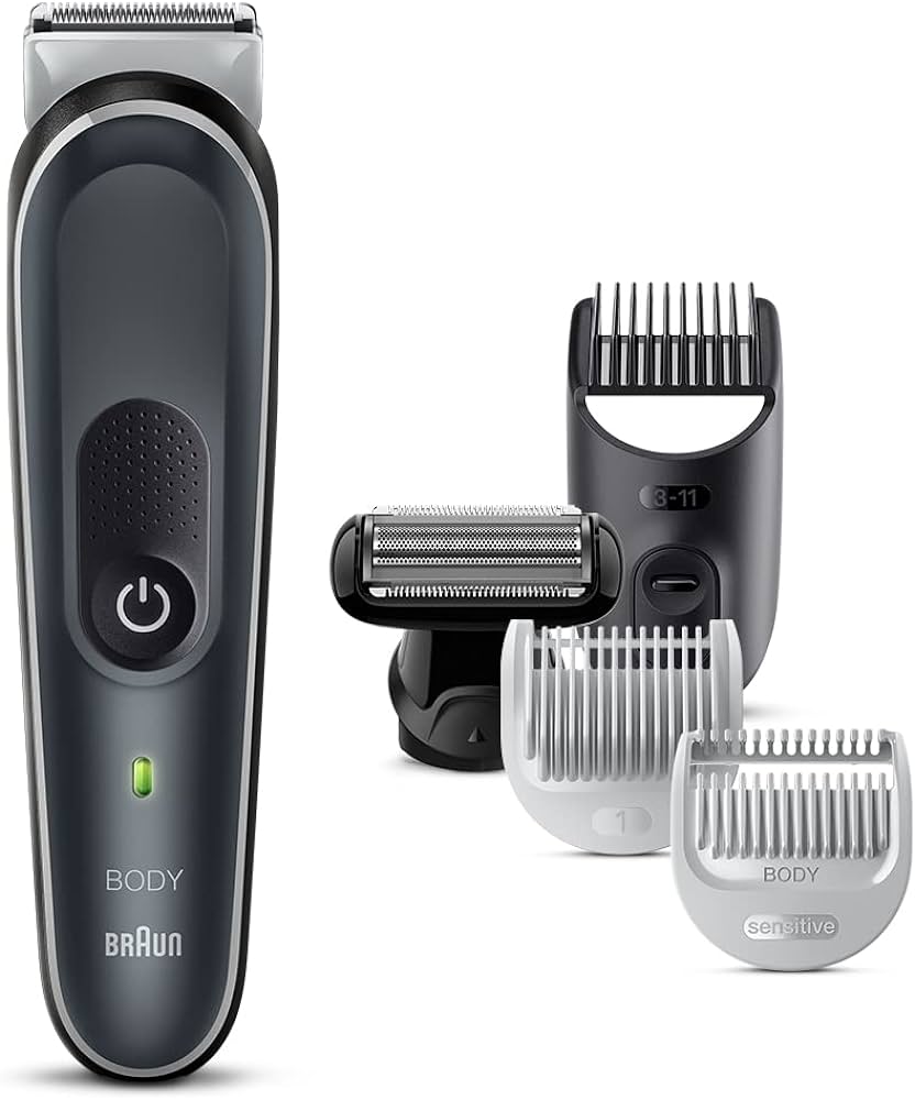 Braun Body Groomer Series 5 : Men's Groomer for Gentle and Clean Shave, Waterproof - BLACK