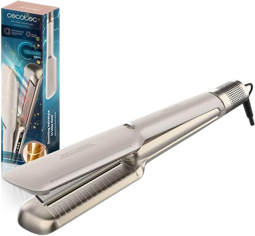 Cecotec Air Lisse Champagne Hair Straightener - 600W Ionic Technology