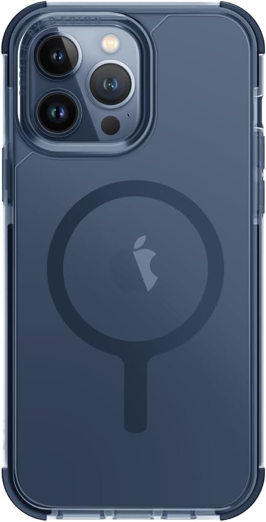 غطاء iPhone 15 Pro UNIQ COMBAT MagClick – أزرق دخاني