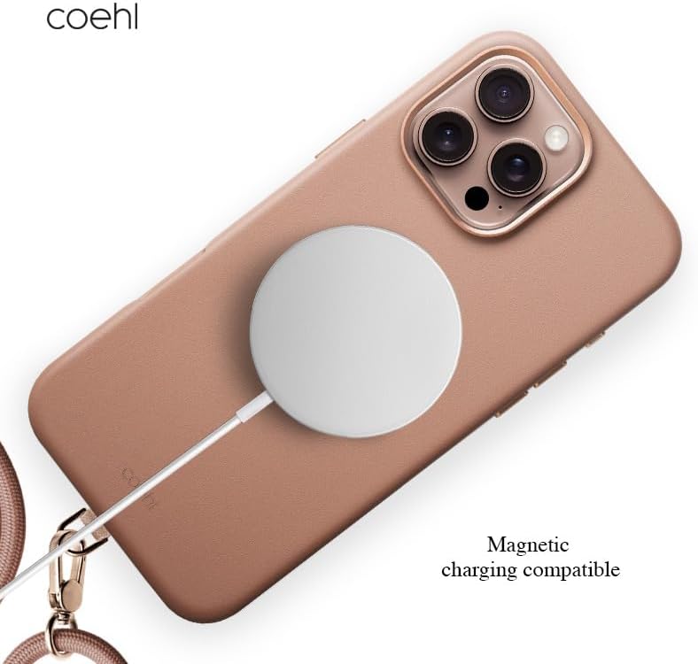 غطاء UNIQ COEHL iPhone 16 Pro شحن مغناطيسي 6.3 – Dusty Nude